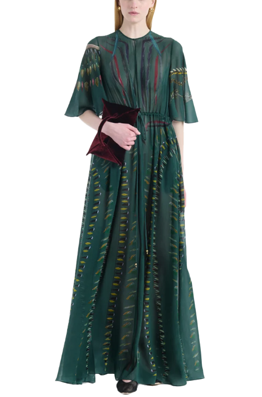 Thessaly Dress in Hunter Botanical