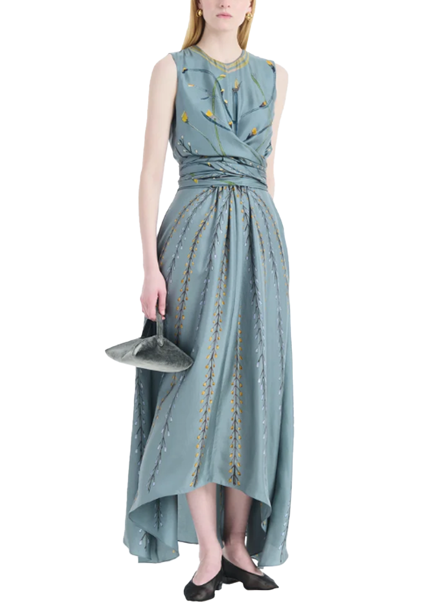 Penny Dress in Mineral Botanical