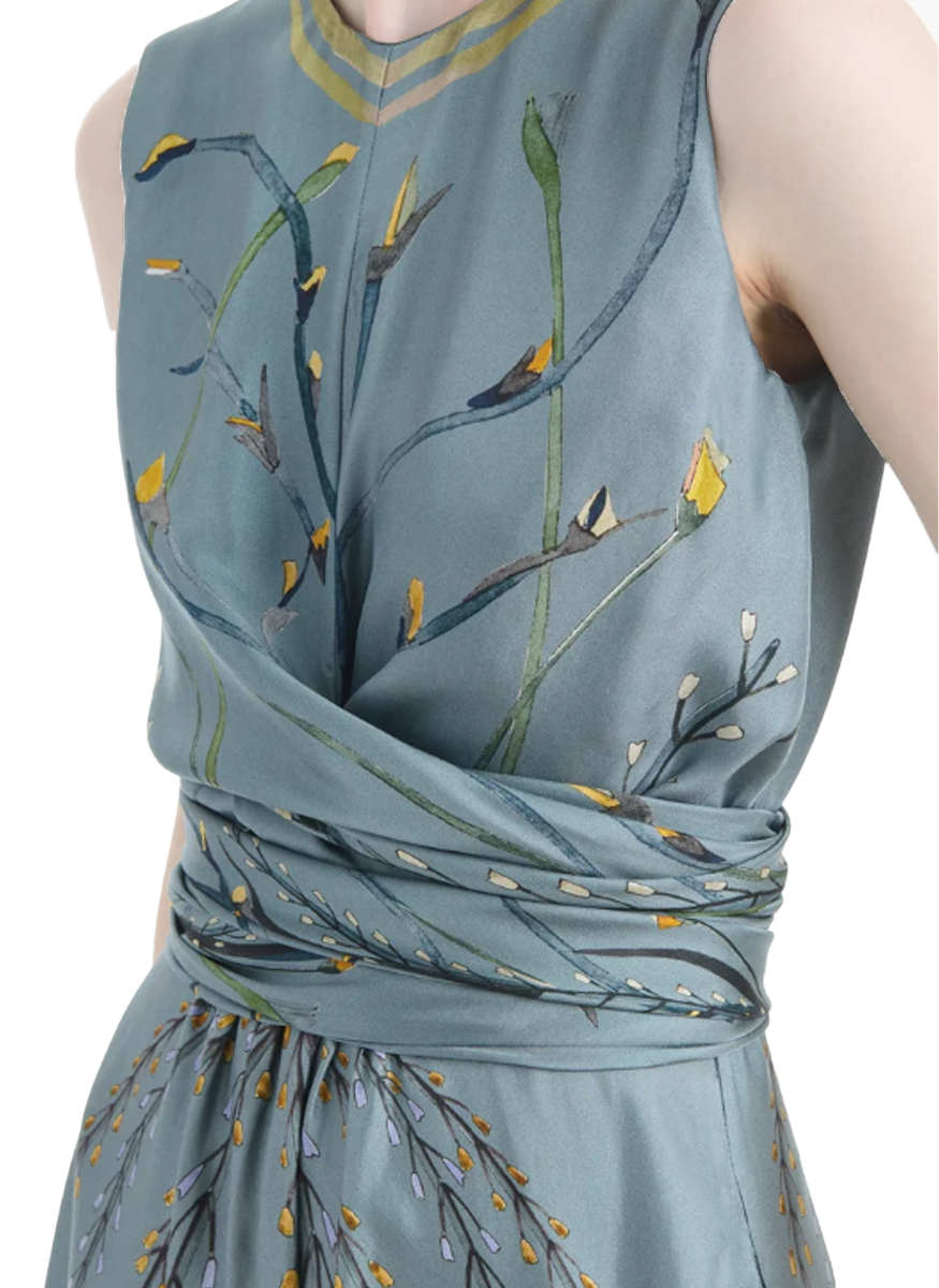 Penny Dress in Mineral Botanical - Altuzarra