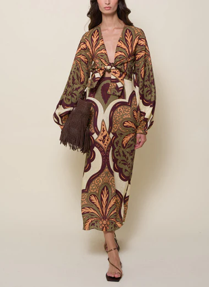 Across Paradise Ankle Dress - Johanna Ortiz