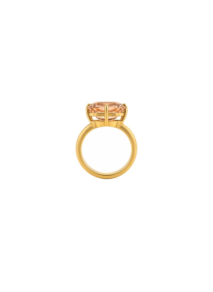 Peach Tourmaline Ring