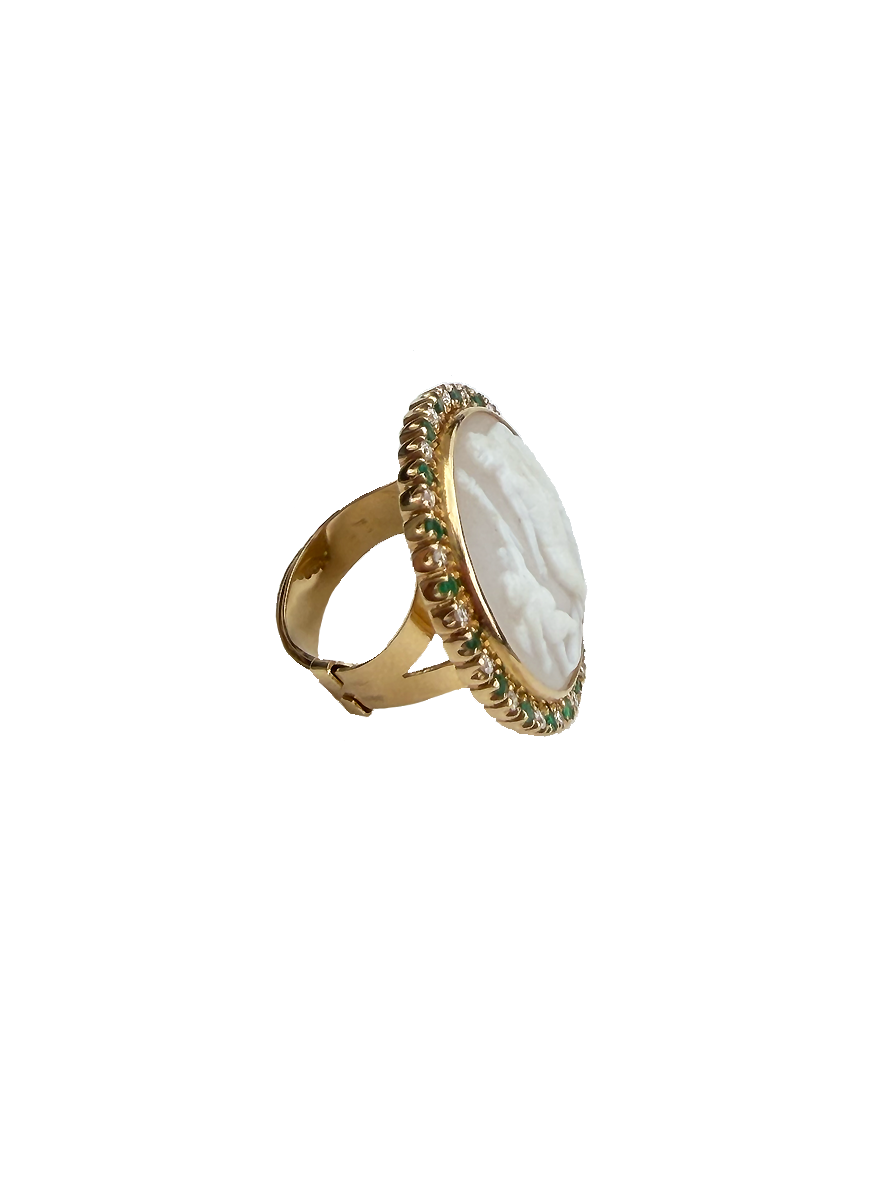 Oyster Shell Cameo Ring