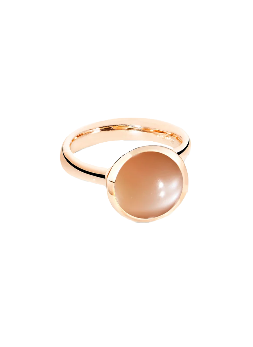 Bouton Ring Brown Moonstone, Large