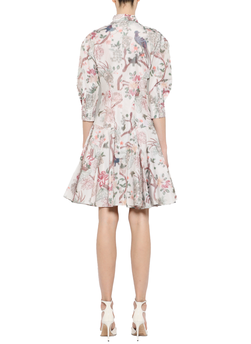 Tafetta Print Mini Shirtdress - Prabal Gurung