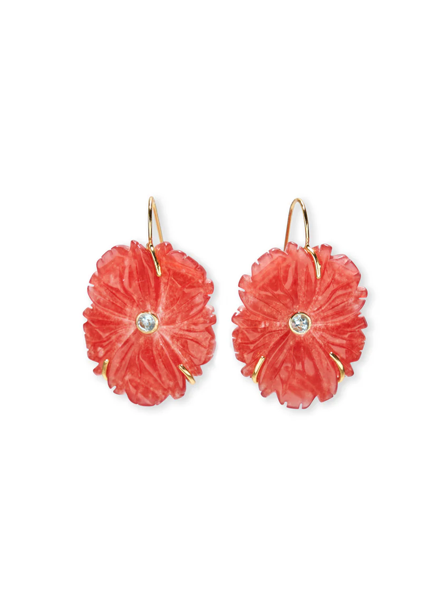 New Bloom Earrings in Poinsettia