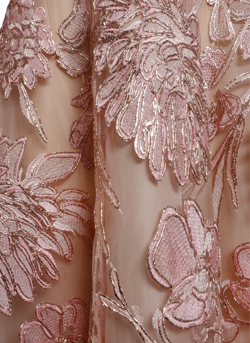 Raffia Short Sleeve Gown - Naeem Khan