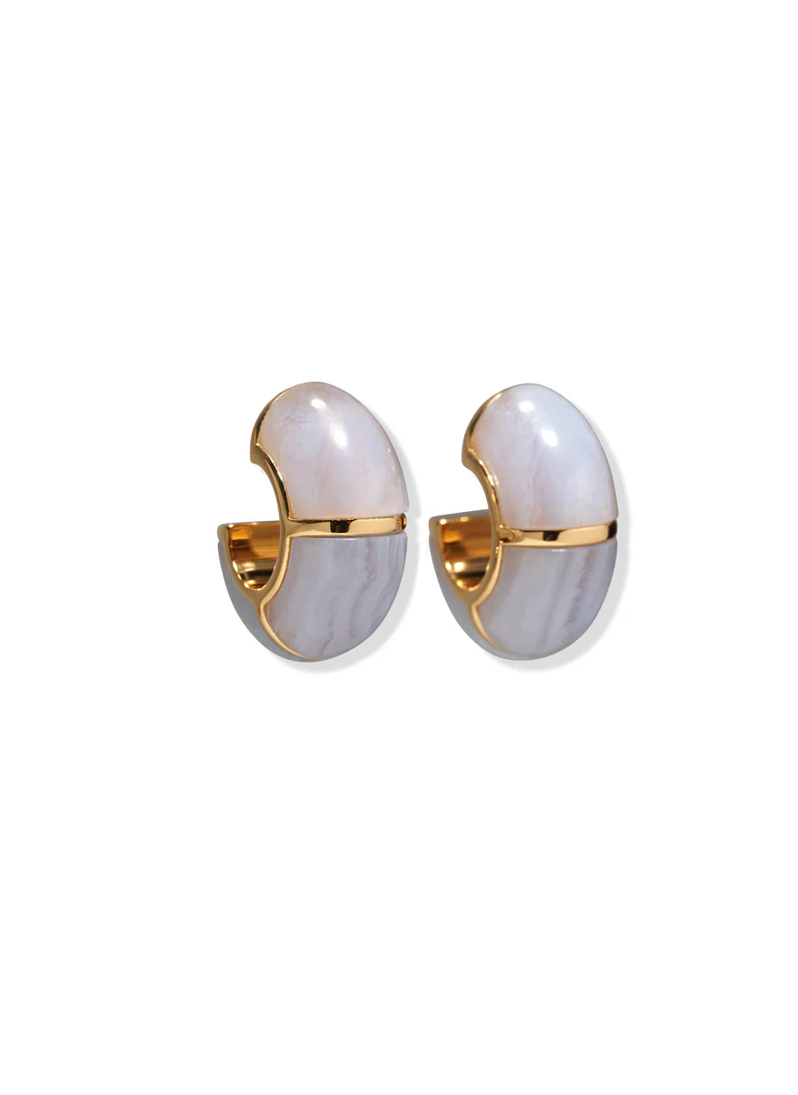 Zellige Hoops in Blue Lace