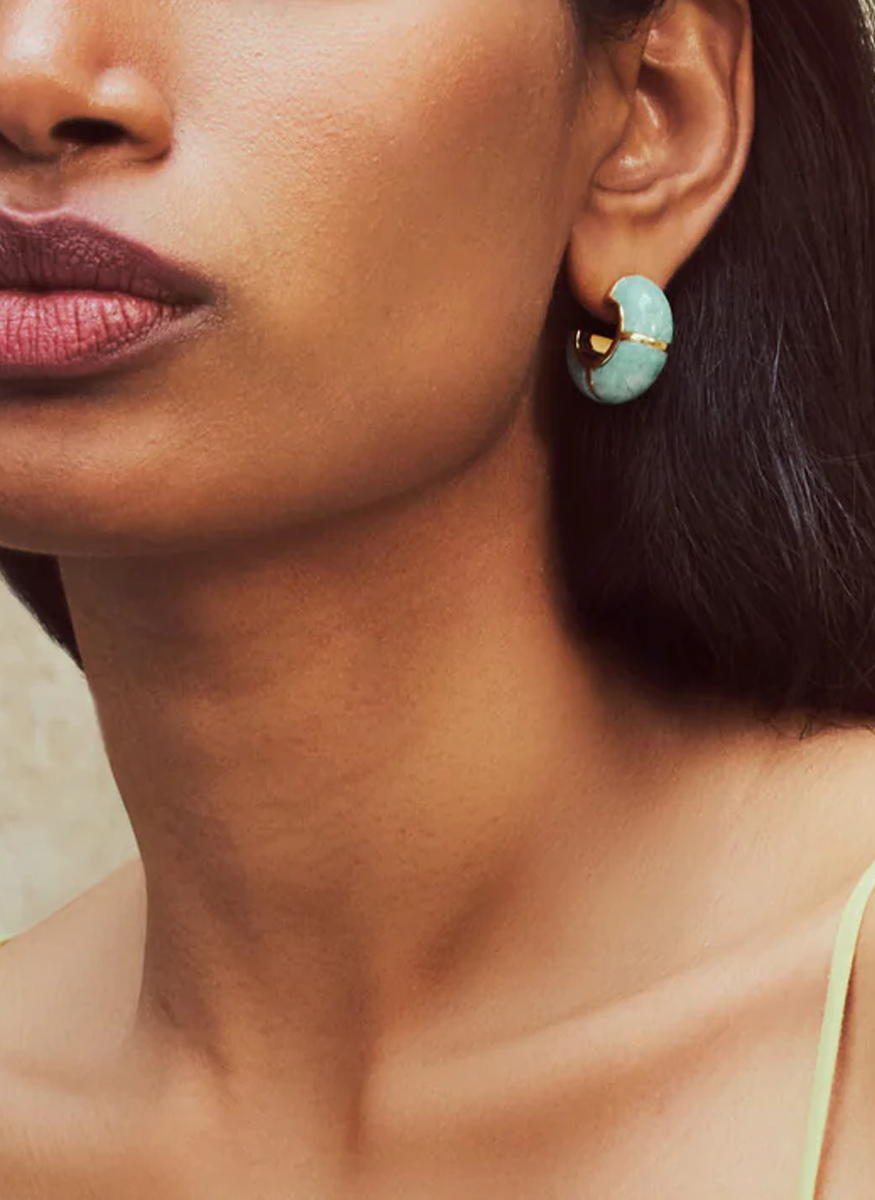 Zellige Hoops in Amazonite