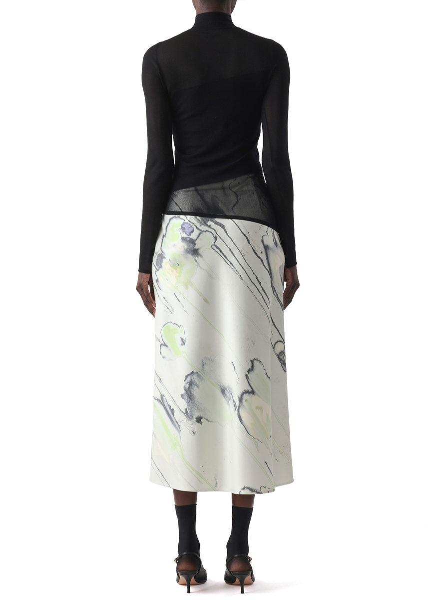 Sheer Combo Merino Knit Turtleneck - Jason Wu Collection