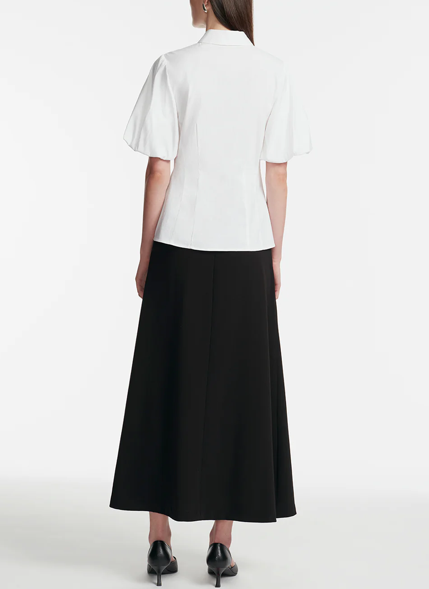 Cotton Poplin Full Sleeve Shirt - Lela Rose