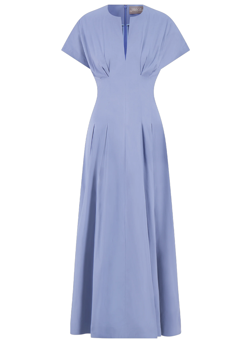 Cotton Poplin Smocked Back Dress