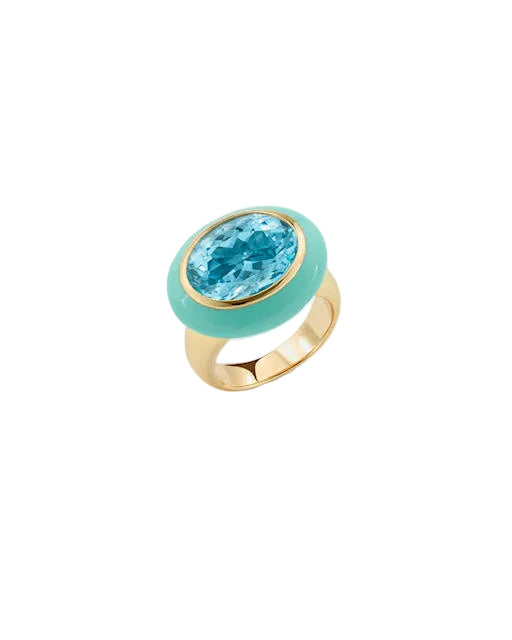 Arena Ring, Blue Topaz