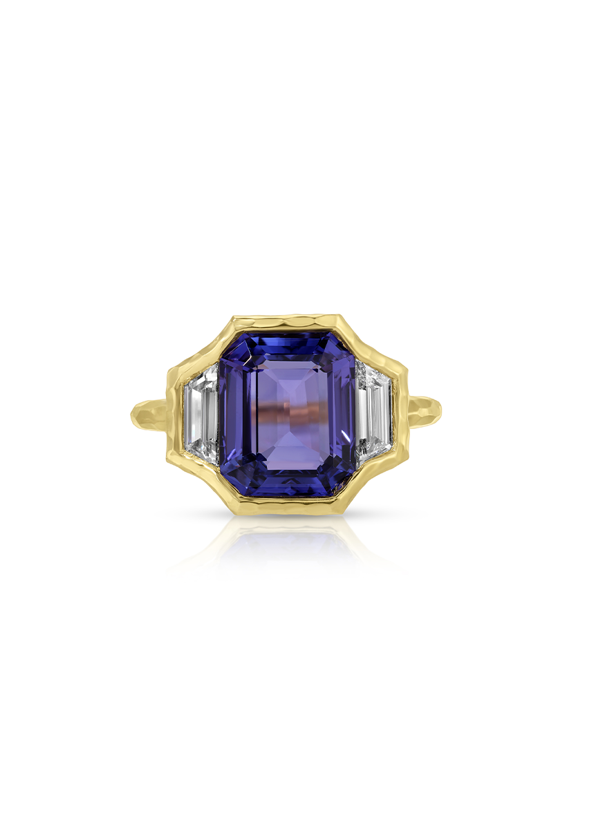 Tanzanite Trio Ring - Octavia Elizabeth