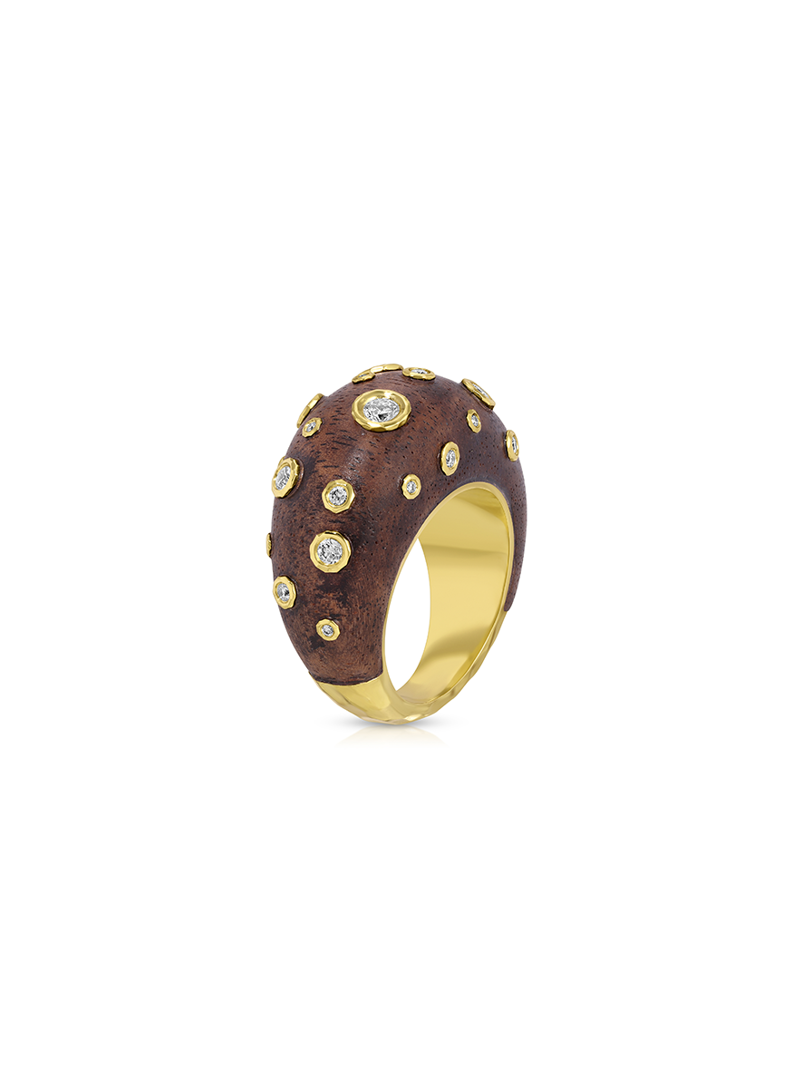 Wood Dome Tribute Ring - Octavia Elizabeth