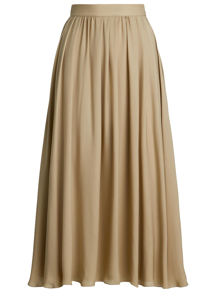 Kynlee Pleated Silk Georgette Skirt