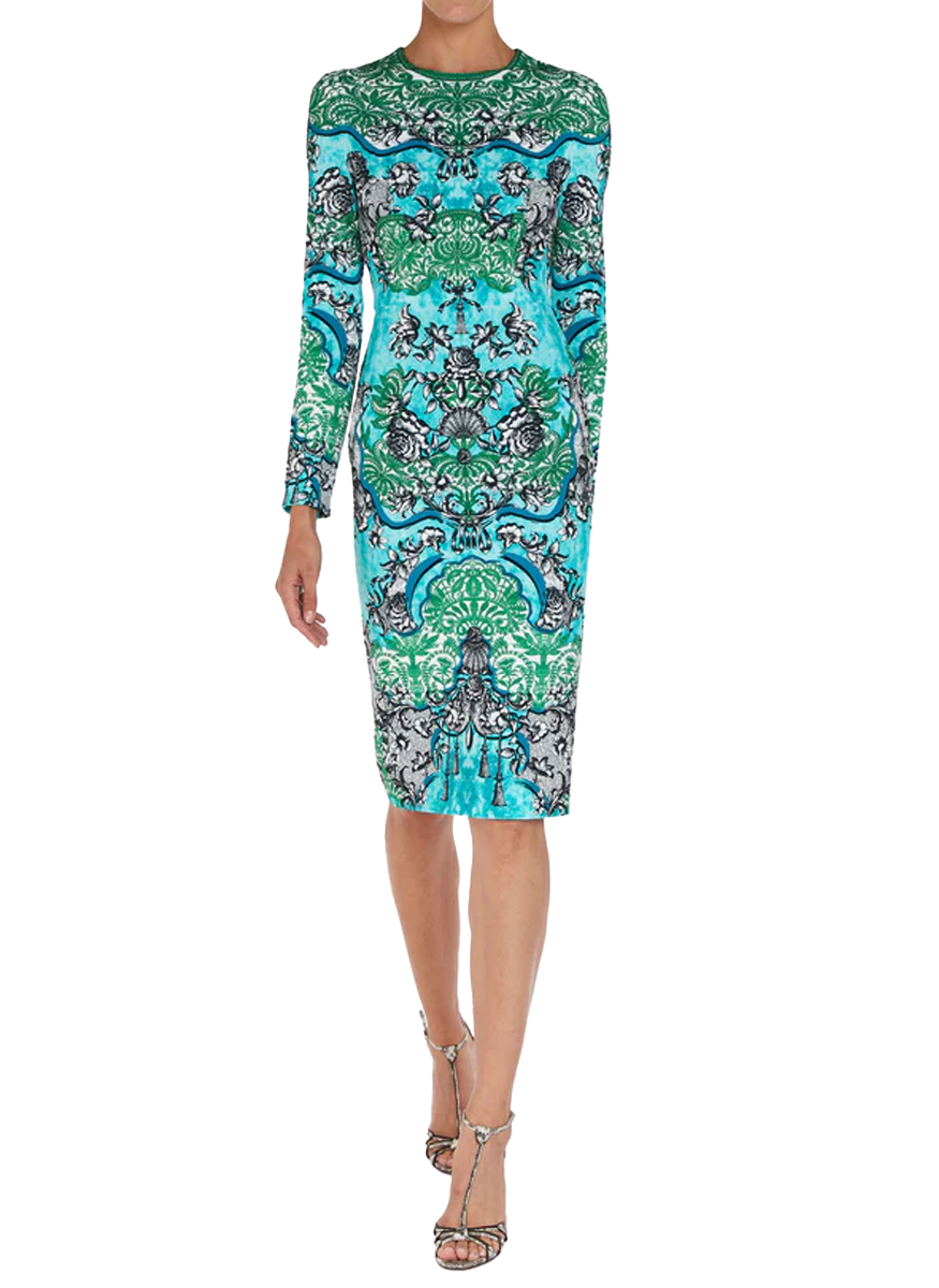 Naomi Dress Rocaille Lace Cyan