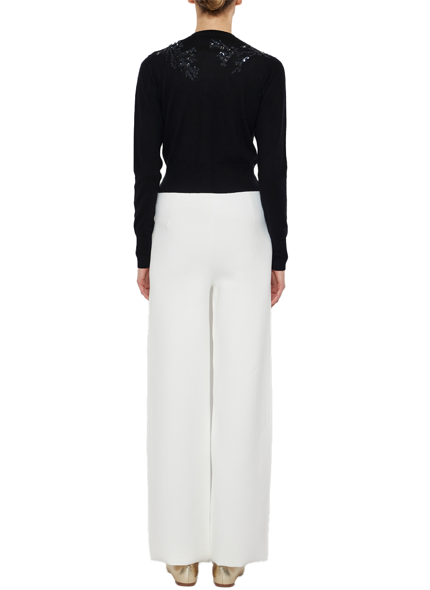 Embroidered Crewneck Fitted Cardigan - Prabal Gurung