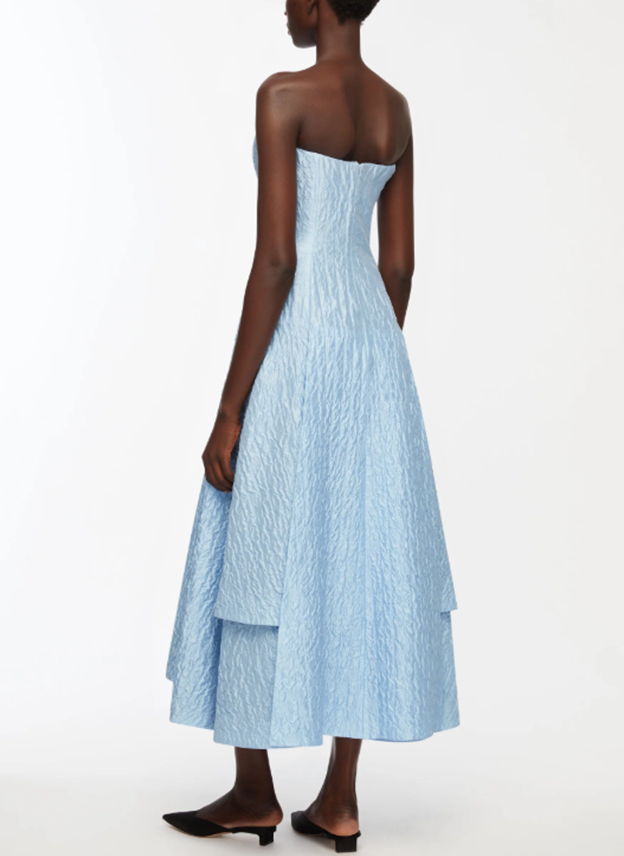 Jenn Seersucker Cocktail Dress Dress - Emilia Wickstead