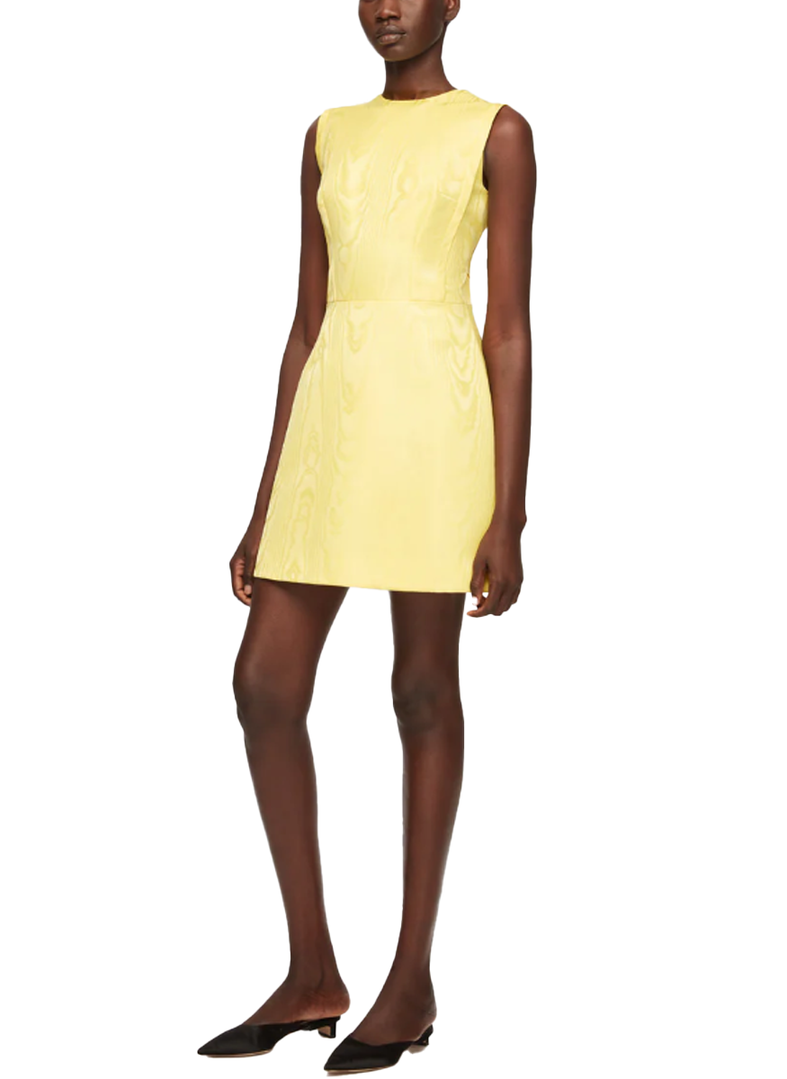 Neelam Dress in Lemon Moire Mikado