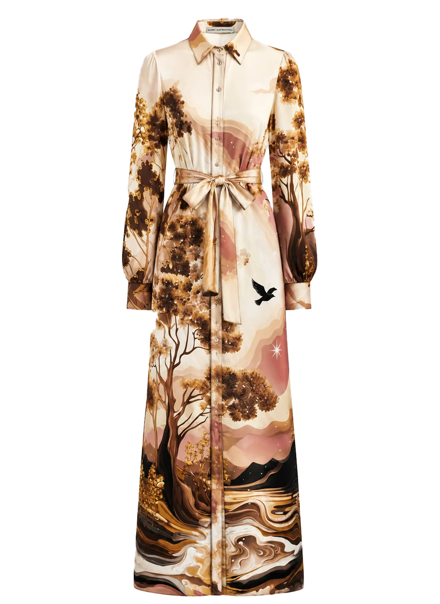 Torino Dress Kintsugi Jasper