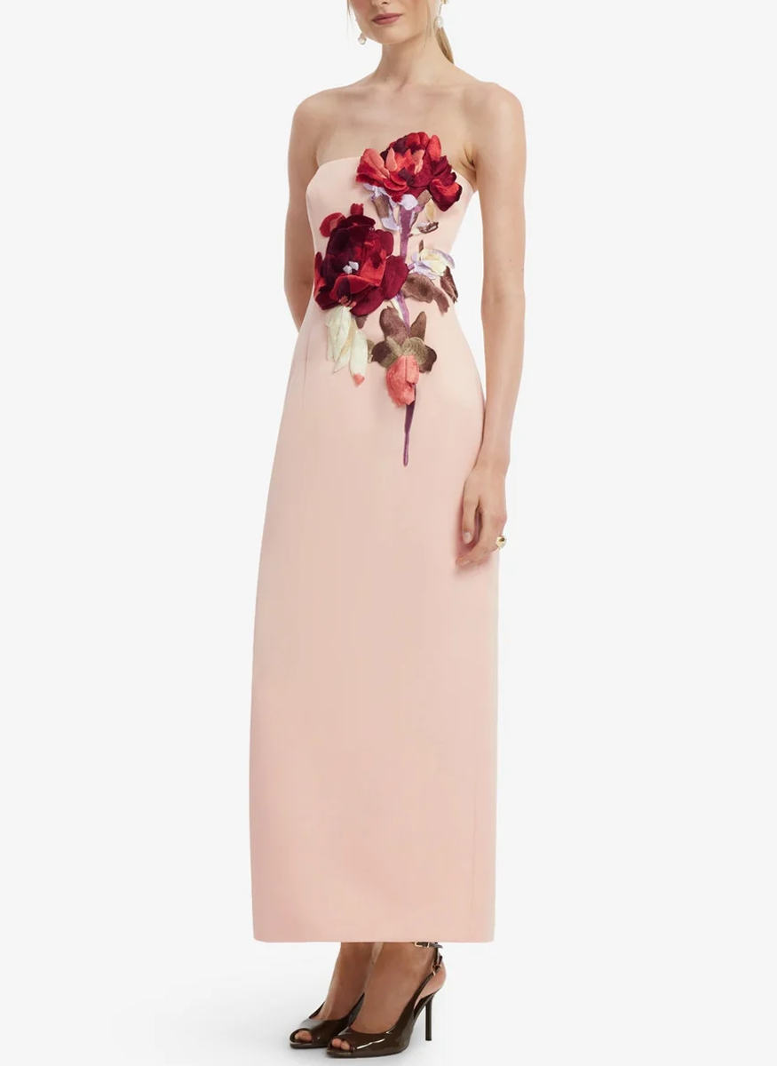 Rayna Embroidered Bustier Maxi Dress - Leo Lin