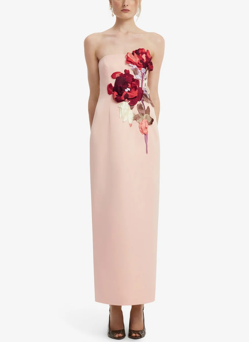 Rayna Embroidered Bustier Maxi Dress - Leo Lin