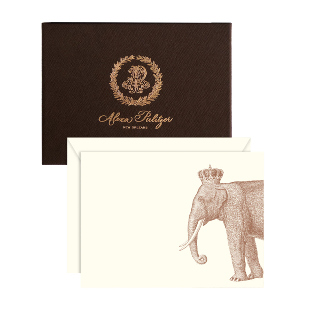 Royal Elephant Engraved Boxed Notes