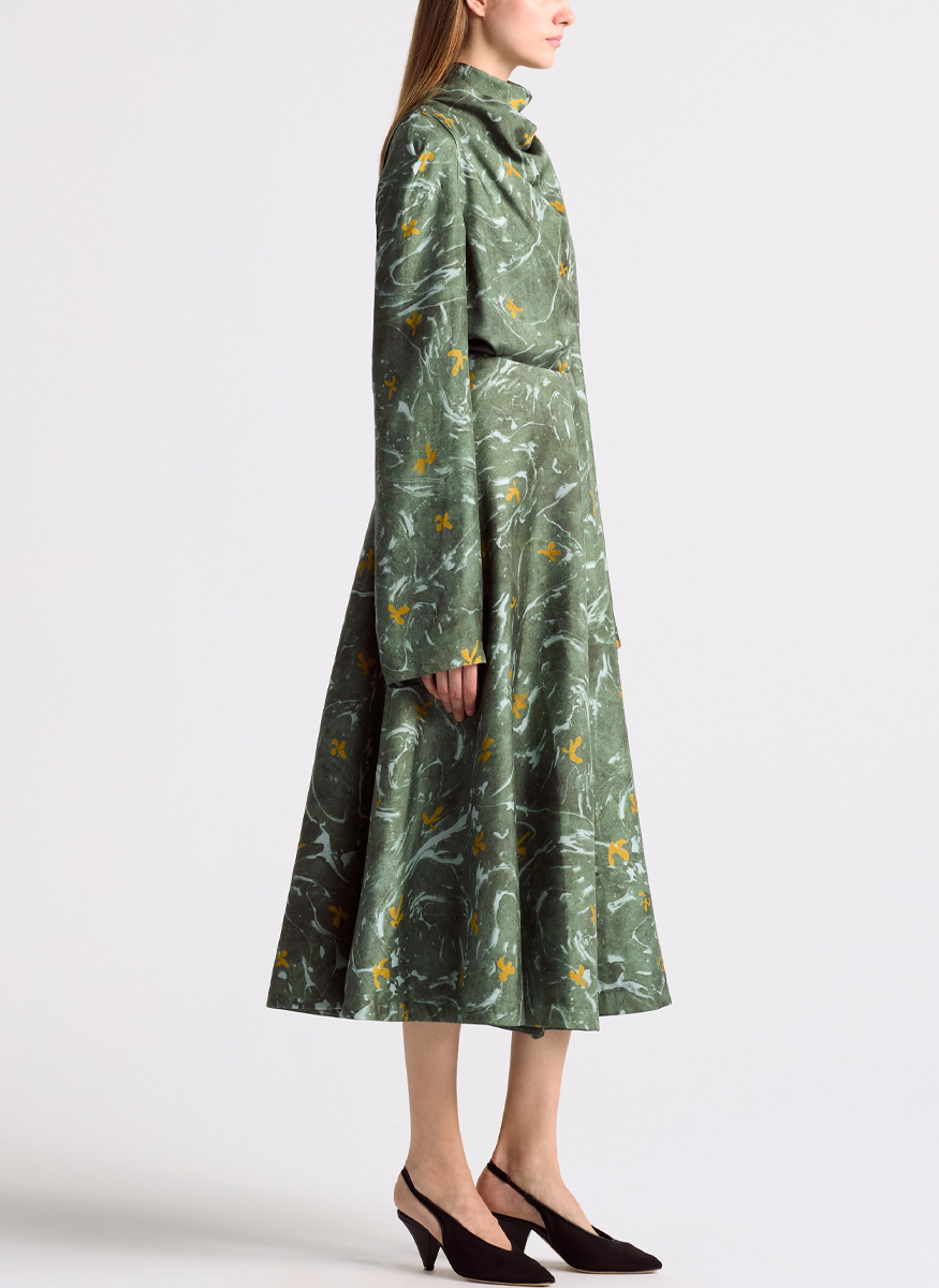 Varda Silk Marbled Floral Skirt - Altuzarra