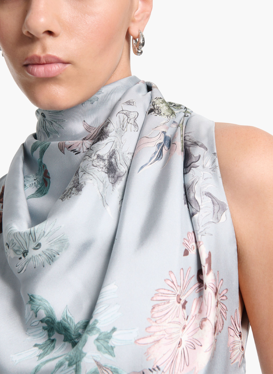 Sleary Top in Silk Flowers - Altuzarra