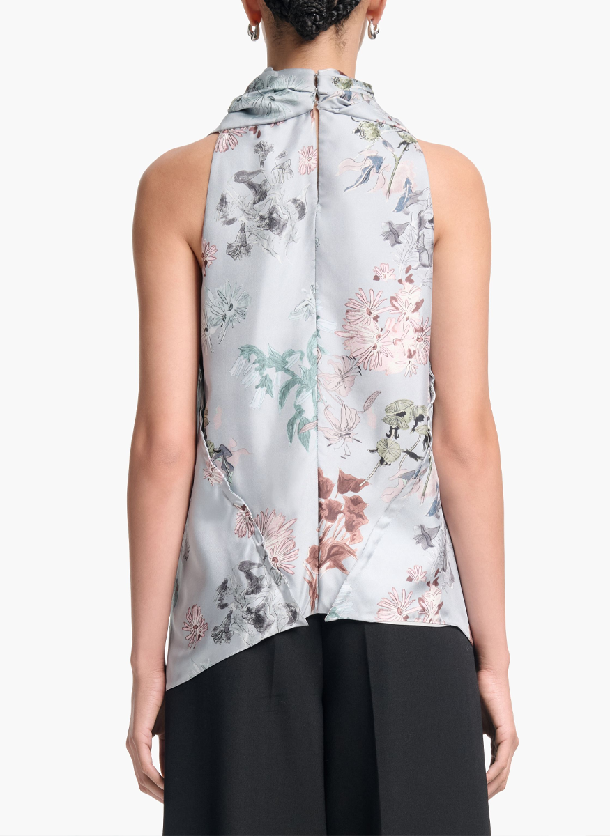 Sleary Top in Silk Flowers - Altuzarra