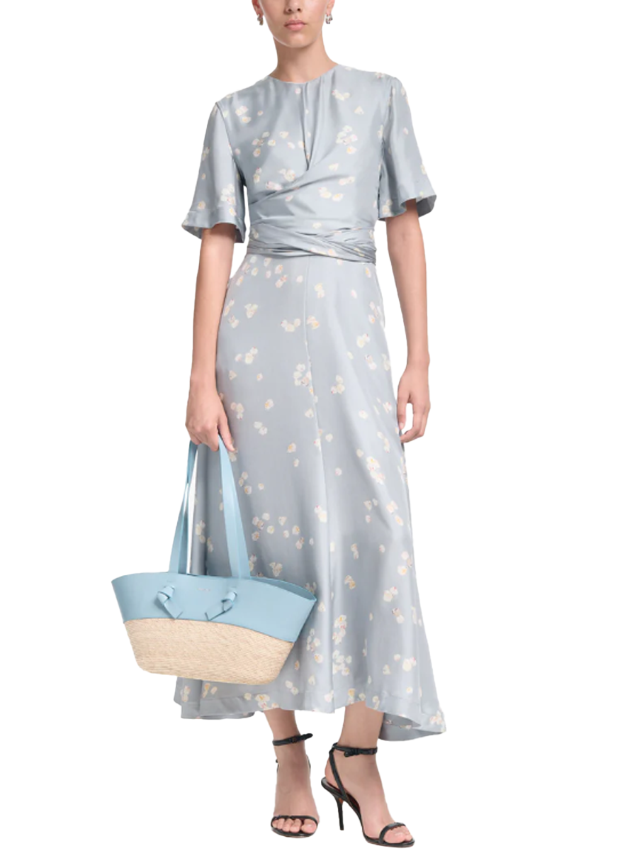 Kirsty Dress Silk Dress in Allover Storm Petals