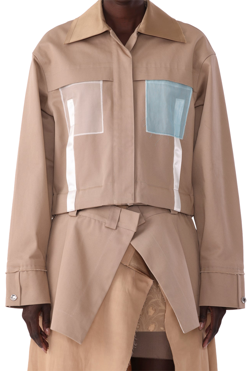 Oversized Boxy Cotton Twill Jacket - Jason Wu Collection
