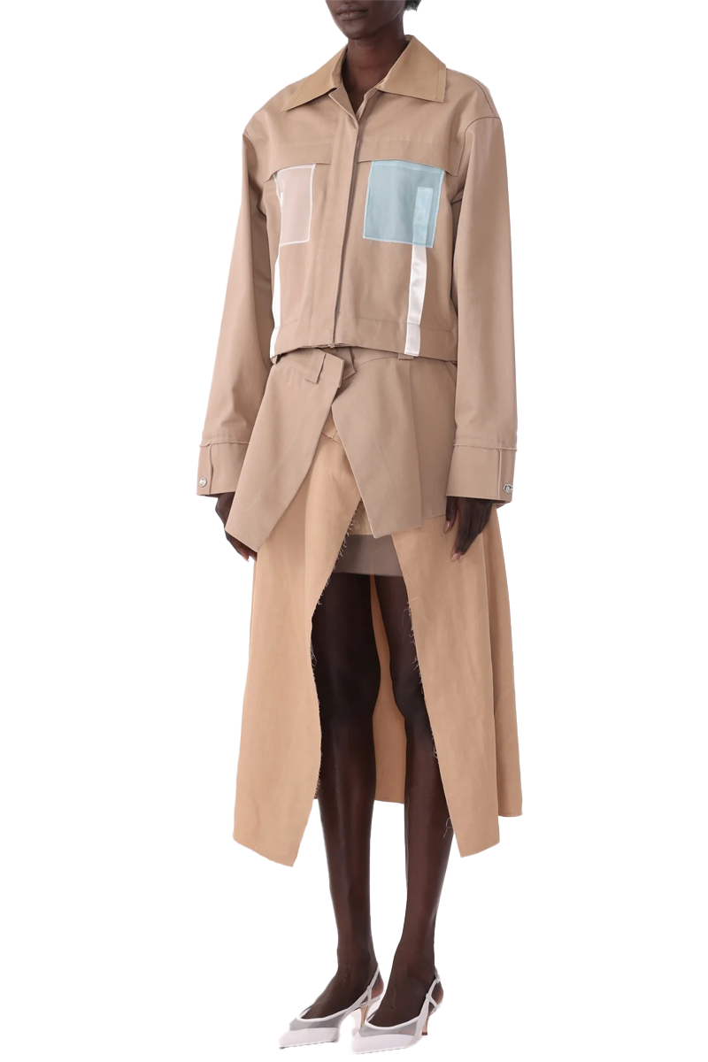 Oversized Boxy Cotton Twill Jacket