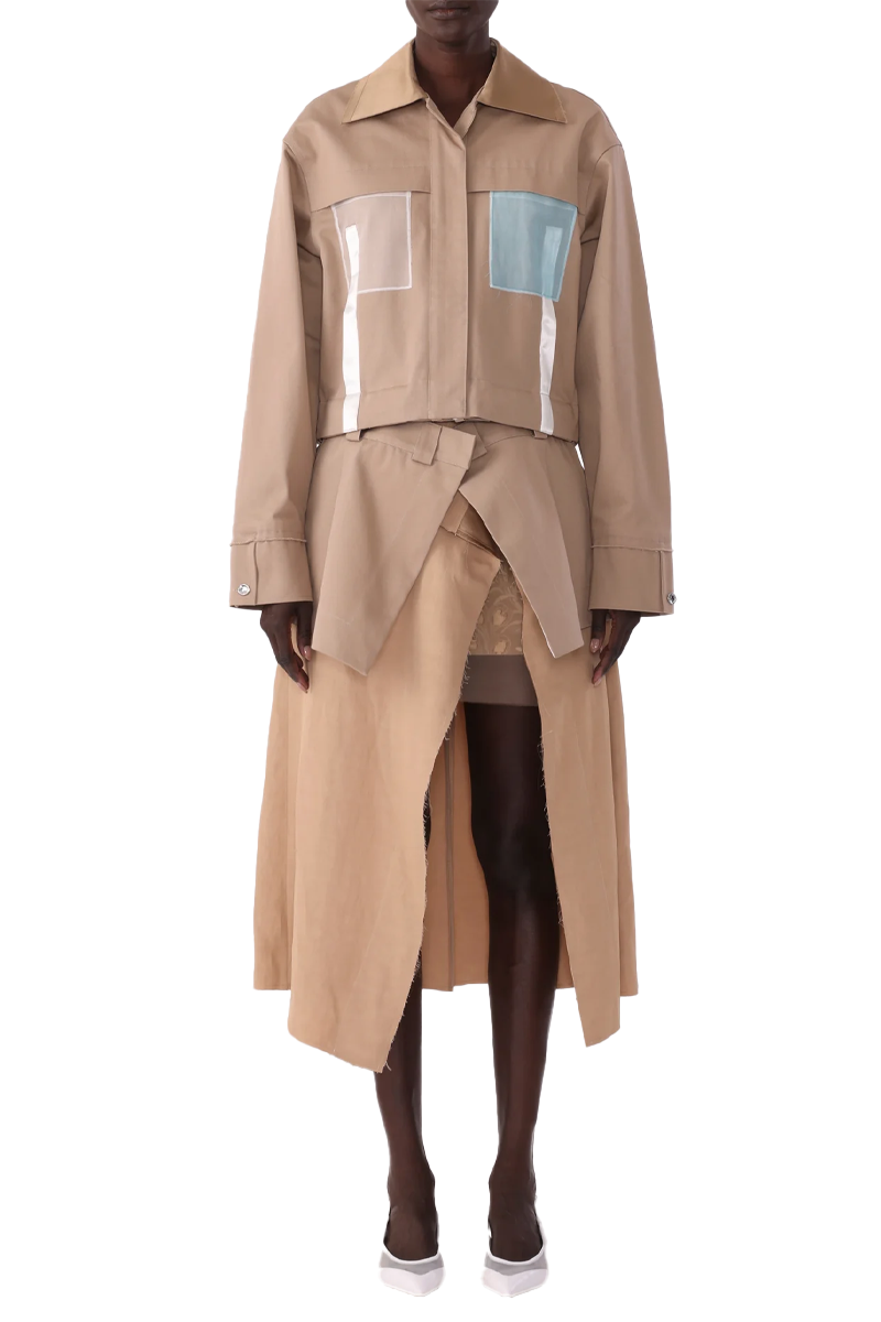 Oversized Boxy Cotton Twill Jacket