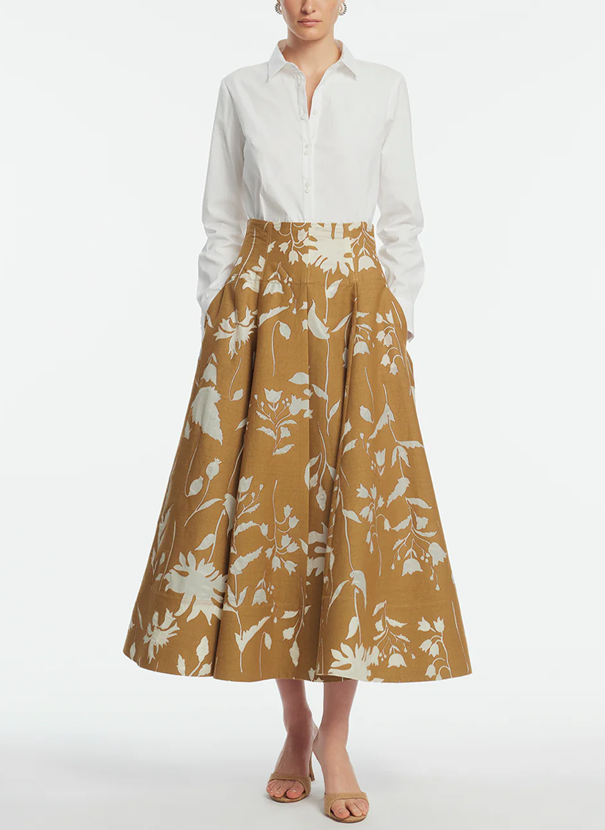 Floral Jacquard Parker Skirt