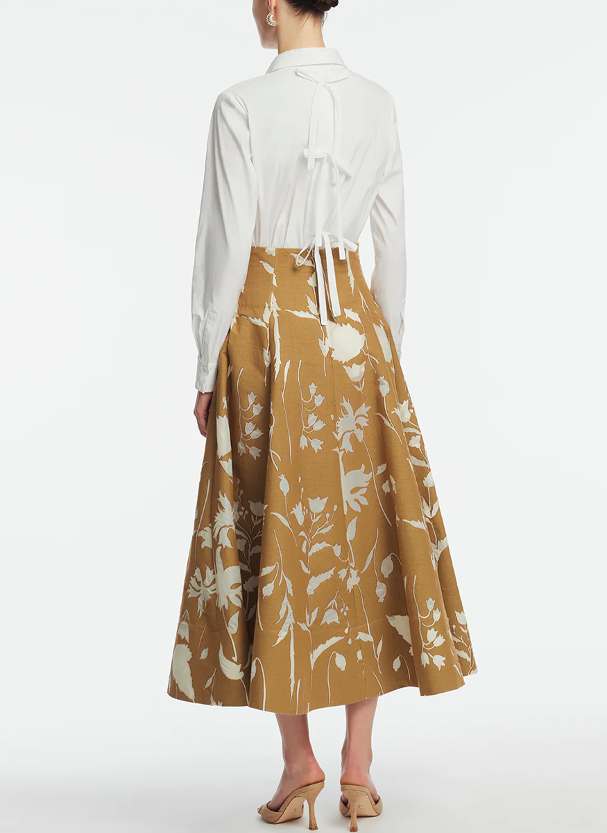 Floral Jacquard Parker Skirt - Lela Rose