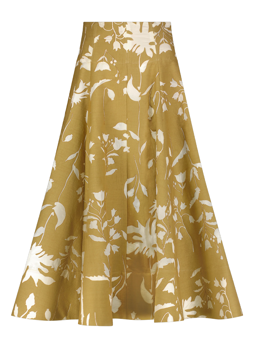 Floral Jacquard Parker Skirt