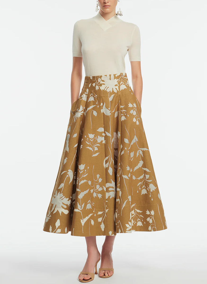 Merino Silk Knit V-Neck Sweater