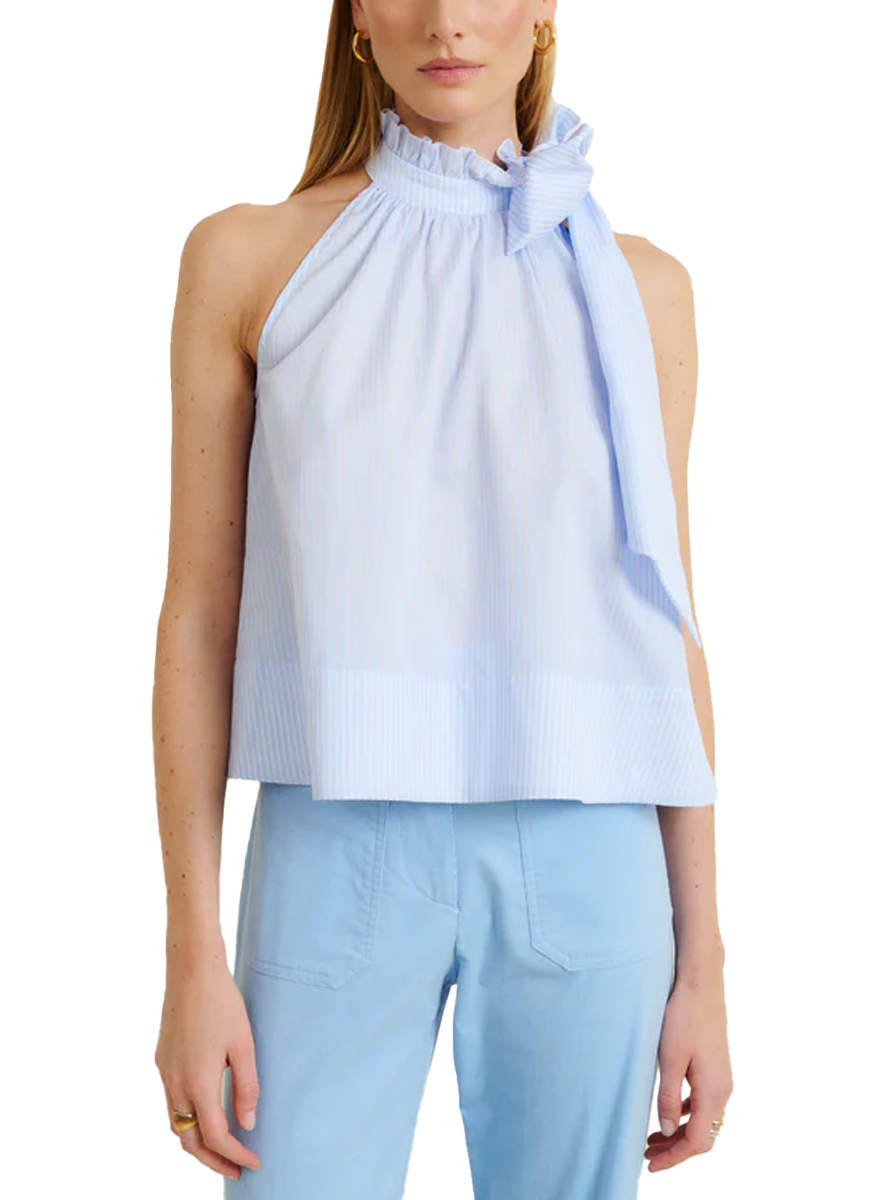 Anais Cotton Pinstripe Halter Top