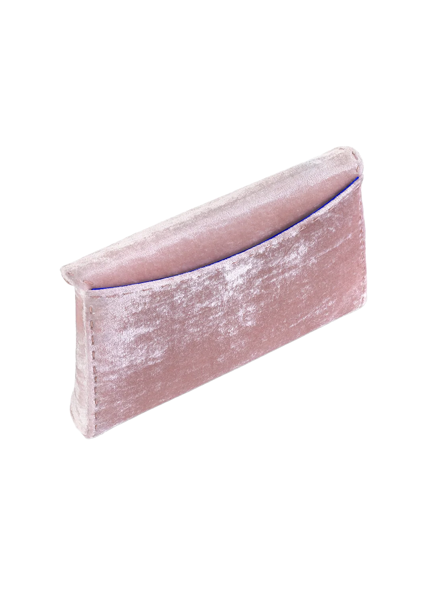 Lee Pouchet Crushed Velvet Clutch in Cherry Blossom - Tyler Ellis