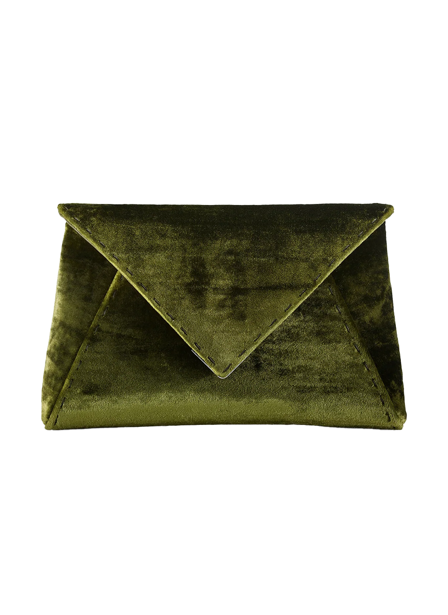 Lee Small Clutch in Perdiot Crushed Velvet