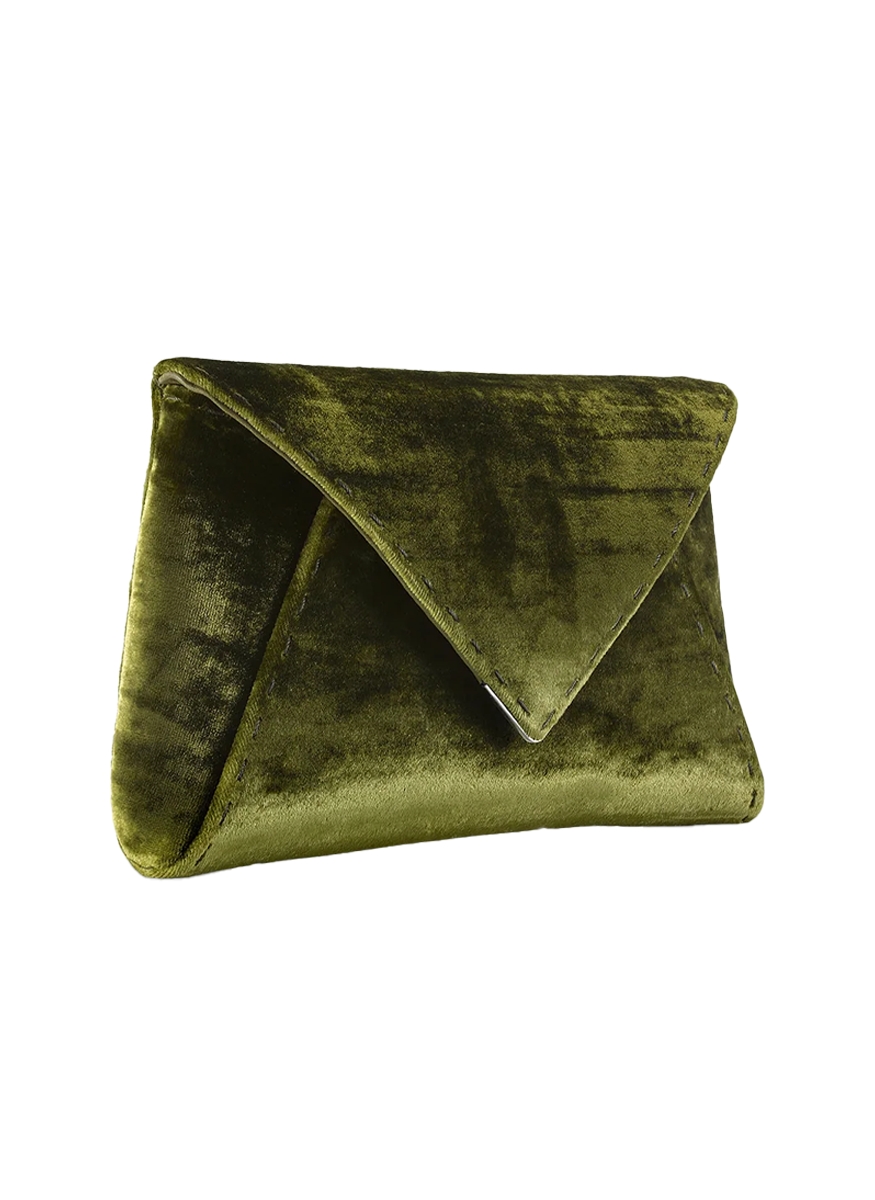 Lee Small Clutch in Perdiot Crushed Velvet
