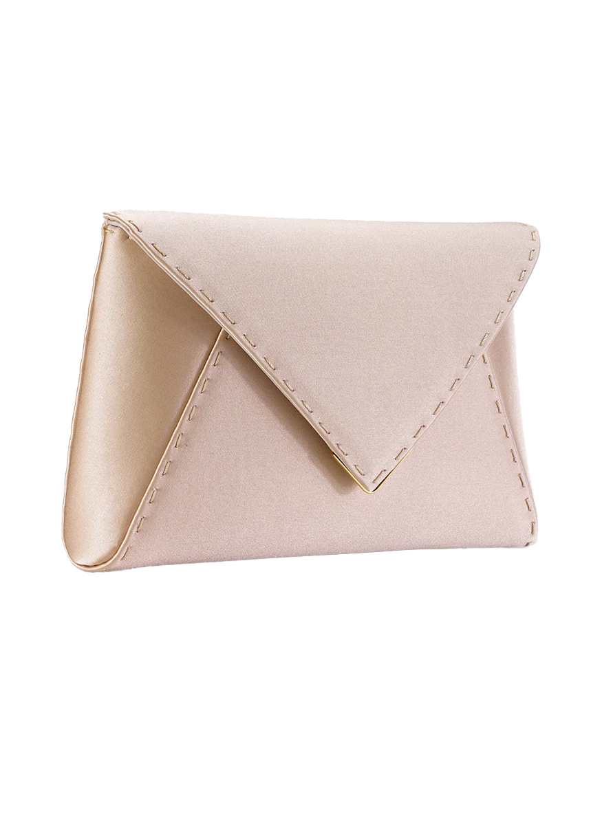 Lee Small Satin Clutch in Ballet Slipper - Tyler Ellis