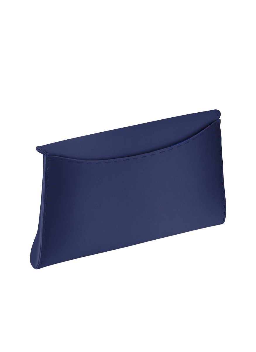 Lee Small Satin Clutch in Sapphire - Tyler Ellis