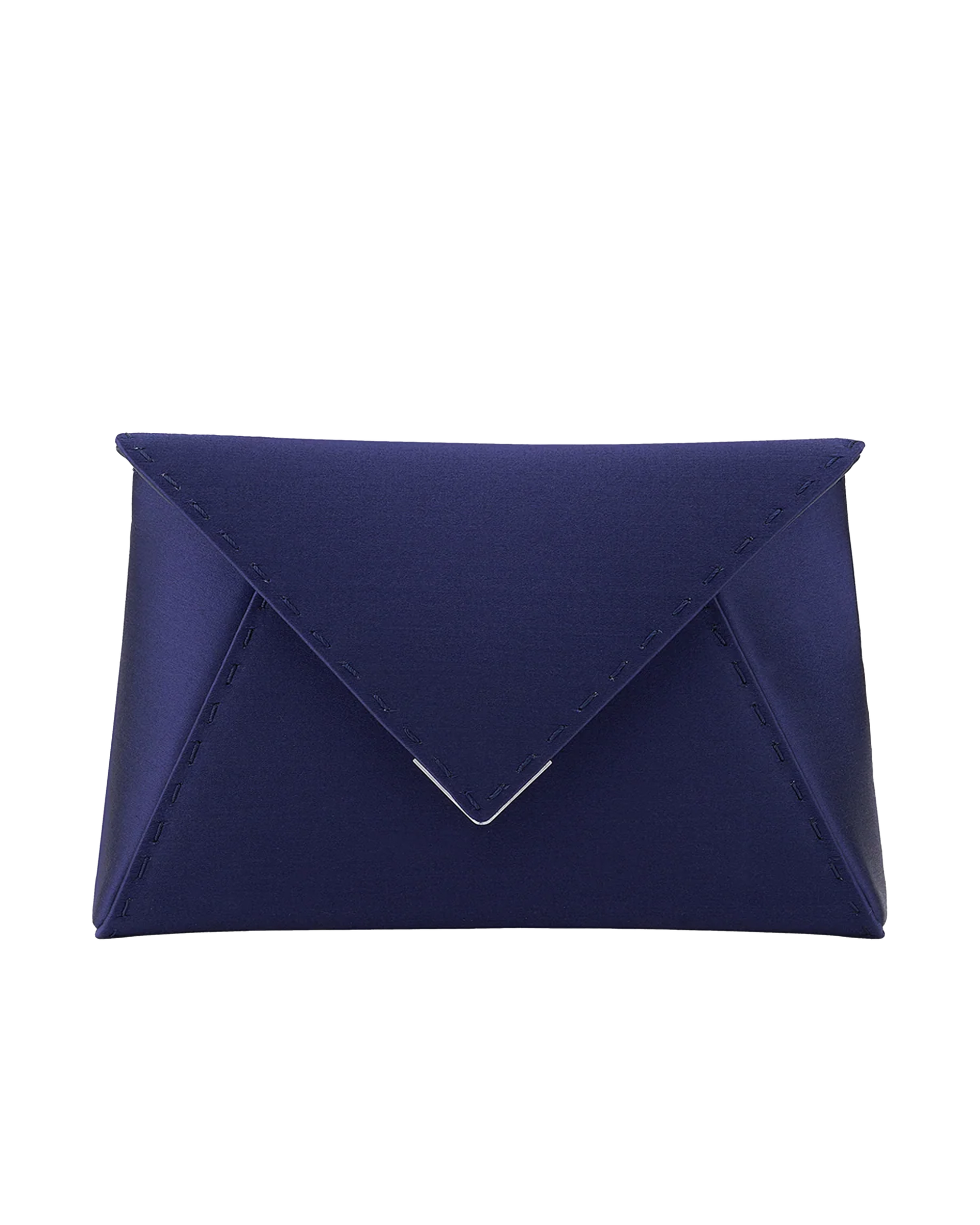 Lee Small Satin Clutch in Sapphire