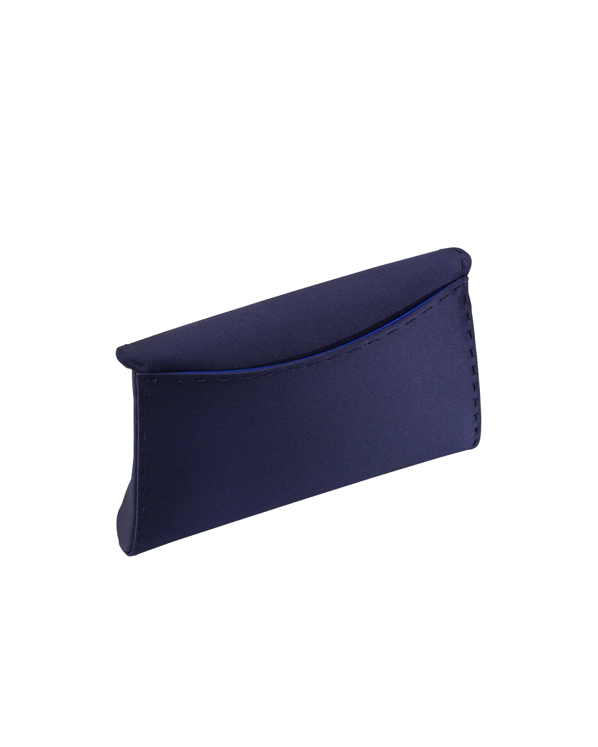 Lee Small Satin Clutch in Sapphire - Tyler Ellis