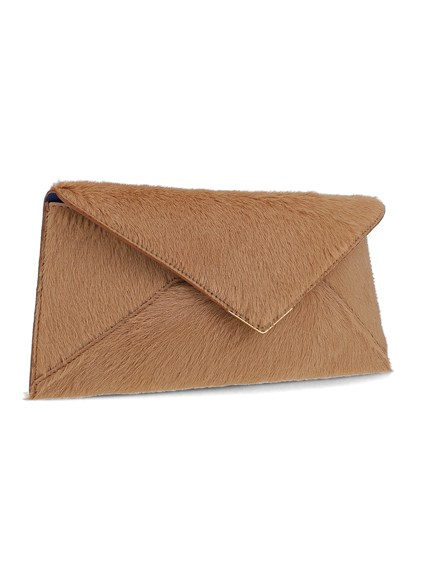 Lee Lineage Haircalf Clutch in Caramel - Tyler Ellis