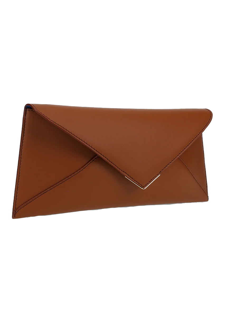 Lee Lineage Leather Clutch in Bark - Tyler Ellis