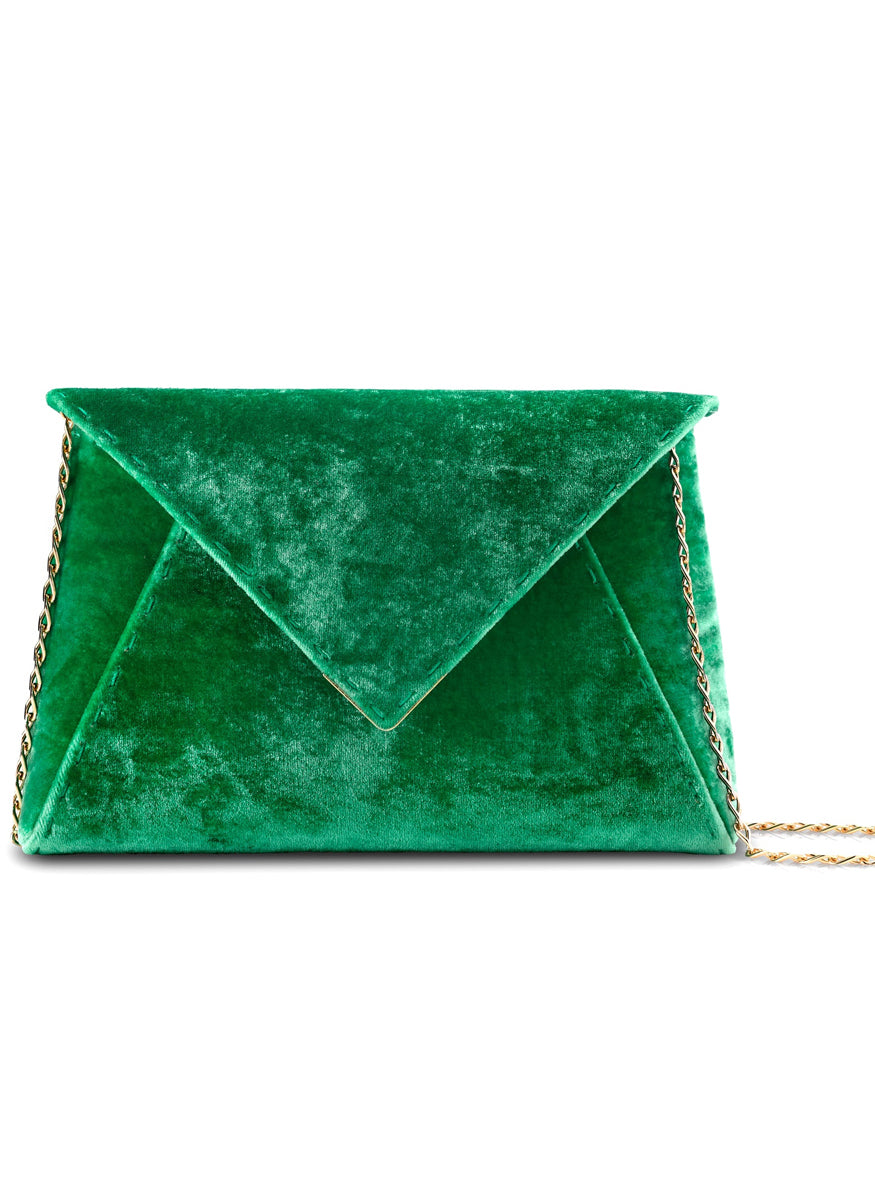 Lee Small Velvet Clutch with Chain - Tyler Ellis