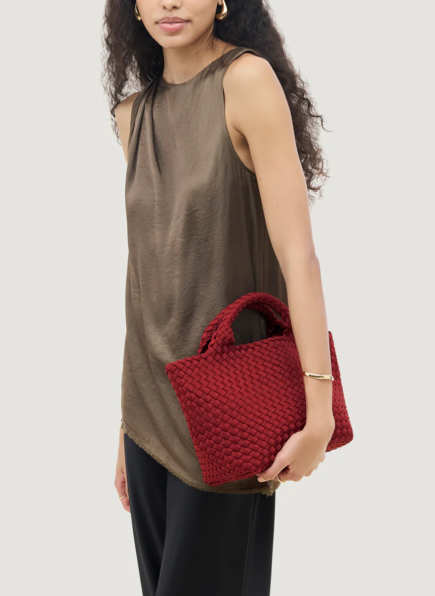 St. Barths Small Tote in Rosso - Naghedi